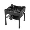 Single Burner Outdoor Propane Gas Stove, 200,000 BTU Propane LPG Gas Camping Stove, Heavy Duty Carbon Steel Outdoor Cooker