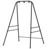 Hammock Chair Stand Indoor and Outdoor Use with Anti-Slip Foot Pads, 2 Carabiners, Black