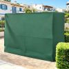 600D Oxford Fabric 3-Seater Patio Swing Cover Outdoor Rain Protection Waterproof Anti-UV Dark Green