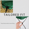 600D Oxford Fabric 3-Seater Patio Swing Cover Outdoor Rain Protection Waterproof Anti-UV Dark Green