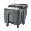Commercial Ice Bin, 125 lbs Portable Ice Caddy, 31.5 x 22.8 x 29 inch Insulated Ice Carrier with 4 Wheels and Flip Lid, Large Ice Bin for Catering
