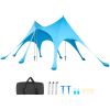 Beach Tent Sun Shelter, UPF50+ Sun Protection, 9.2 ft Tall, 20 x 13 ft, Easy Pop Up Beach Canopy with Sandbags, Stability Poles, Sand Shovels