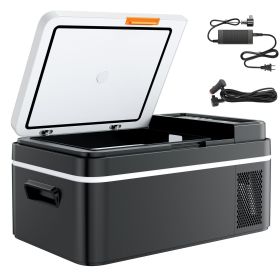 Car Refrigerator, DC 12/24V AC100-240V Compressor Electric Cooler, -4°F to 68°F Car Fridge with APP Control, 21 QT Cars Freezer for RVs, Campsites