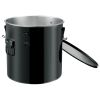 Fryer Grease Bucket, 10 Gal Oil Disposal Caddy Stainless Steel Fryer Oil Bucket Rust-Proof Coating, Oil Transport Container with Lid, Lock Clips