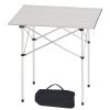 Folding Camping Table, Portable Roll Up Side Tables, Small Lightweight Aluminum Beach Table, Compact with Carry Bag, for Outdoor Cooking, Tailgating
