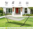 Adjustable Universal Hammock Stand 10-13ft Black Steel Space-Saving Portable for Indoor And Outdoor Use
