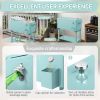80 Quart Rolling Ice Chest, Portable Bar Drink Cooler with Catch Basin, Bottom Storage Tray and Bottle Opener for Patio Party BBQ Beach Activities