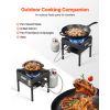 Single Burner Outdoor Propane Gas Stove, 200,000 BTU Propane LPG Gas Camping Stove, Heavy Duty Carbon Steel Outdoor Cooker