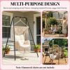 Hammock chair frame, outdoor swing frame, supporting hammock, black