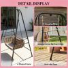 Hammock chair frame, outdoor swing frame, supporting hammock, black