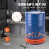 Metal Drum Heater, 1200 Watt 5 inch Width, Pail Heating Band for 55 Gallon Barrel, 86-302Fahrenheit Adjustable Thermostat