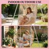 Hammock chair frame, outdoor swing frame, supporting hammock, White