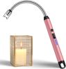 Candle Lighter with 360° Flexible Neck & Safety Lock, Windproof USB Rechargeable Electric Lighter Gift Sets