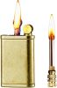 Matchstick Lighter with 2 in 1, Permanent Match Antique Kerosene Lighter
