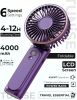 Portable Handheld Fan, Portable Fan Rechargeable, 4000mAh, 180° Adjustable, 6 Speed Wind, Display Electricity in Real Time