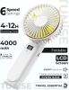 Portable Handheld Fan, Portable Fan Rechargeable, 4000mAh, 180° Adjustable, 6 Speed Wind, Display Electricity in Real Time