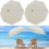 2 Pcs Automatic Chair Umbrella with Universal Clamp 44" UPF 50+ Portable Clamp on Beach Chair Adjustable Wheelchair Umbrella for Outdoor Patio Parasol