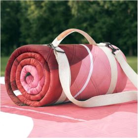 Waterproof Picnic Blanket Outdoor Camping Beach Mat Extra Large Foldable Car Essential Roadtrip Gadget Rv Accessories Glamping Tent Gear Must Haves Hi (size: Abstract Brick Red)