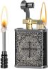 Vintage Trench Lighter, Permanent Match, Cool Pipe Lighter, Unique Metal Lighters, Antique Kerosene Lighters Fluid Refillable