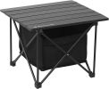 Portable Camping Table Ultralight Aluminum Camp Table Folding Compact Beach Table for Camping Hiking Backpacking Outdoor Picnic(Reinforced Frame-Small