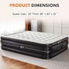 Air Mattress - 18" Inflatable Blow Up Mattress Airbed with Built-in High Capacity Pump, Double Height, Adjustable, Non-Slip Bottom Design