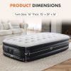 Air Mattress - 18" Inflatable Blow Up Mattress Airbed with Built-in High Capacity Pump, Double Height, Adjustable, Non-Slip Bottom Design