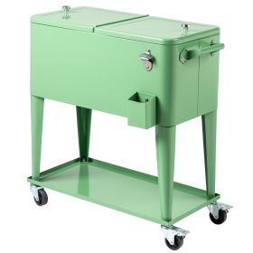 80QT Pink Patio Rolling Cooler (default: default title)