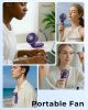 Portable Handheld Fan, Portable Fan Rechargeable, 4000mAh, 180° Adjustable, 6 Speed Wind, Display Electricity in Real Time
