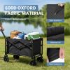 Foldable trolley, equipped with wheels, with a load capacity of 220 pounds, a sturdy and durable mini foldable portable van with adjustable handles