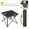 1Pc Foldable Camping Table Portable Picnic Table Lightweight Travel Desk with 2 Cup Holders Carrying Bag