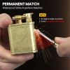 Vintage Trench Lighter, Permanent Match, Cool Pipe Lighter, Unique Metal Lighters, Antique Kerosene Lighters Fluid Refillable