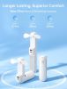 Handheld Fan with 4500 mAh Powerbank Max 37 Hours Runtime, Pocket Portable Battery Operated or USB Powered Folding Personal Fan, 3 Speeds