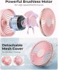 Portable Handheld Fan, Portable Fan Rechargeable, 4000mAh, 180° Adjustable, 6 Speed Wind, Display Electricity in Real Time