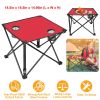 1Pc Foldable Camping Table Portable Picnic Table Lightweight Travel Desk with 2 Cup Holders Carrying Bag