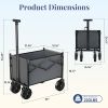 Foldable trolley, equipped with wheels, with a load capacity of 220 pounds, a sturdy and durable mini foldable portable van with adjustable handles