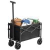 Foldable trolley, equipped with wheels, with a load capacity of 220 pounds, a sturdy and durable mini foldable portable van with adjustable handles