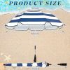 2 Pcs Automatic Chair Umbrella with Universal Clamp 44" UPF 50+ Portable Clamp on Beach Chair Adjustable Wheelchair Umbrella for Outdoor Patio Parasol