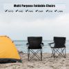 Foldable Camping Chair Set of 2, Folding Camp Chairs for Adults, Large Portable Lawn Chair for Outdoors Fishing, Hiking, Travel, Picnic, Beach