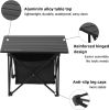 Portable Camping Table Ultralight Aluminum Camp Table Folding Compact Beach Table for Camping Hiking Backpacking Outdoor Picnic(Reinforced Frame-Small